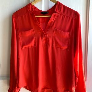 Red Long Sleeve Blouse